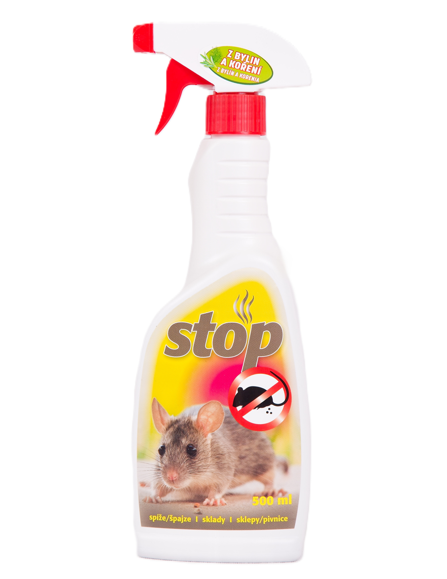 STOP MYŠÍM - pachový odpuzovač hlodavců 500 ml.