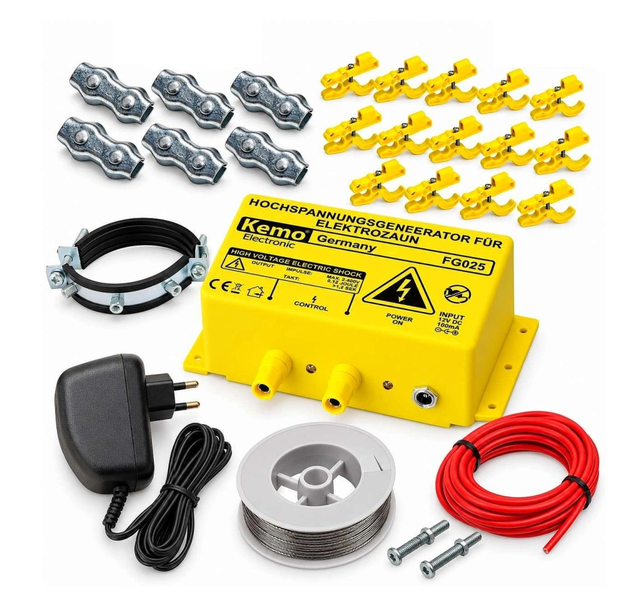 Elektrický ohradník na kuny - pro instalaci na střechu s adaptérem