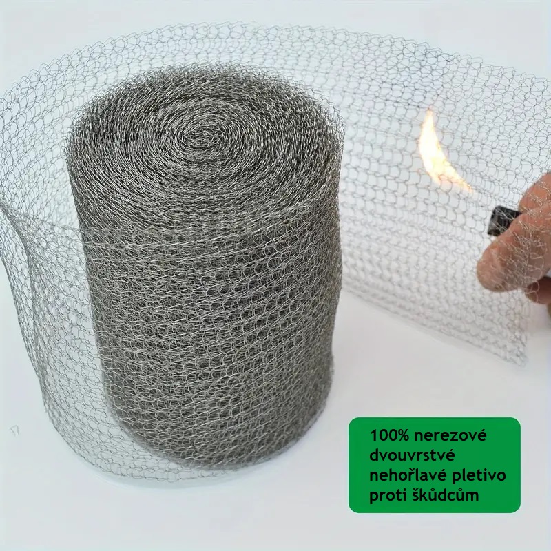 Nerezové dvouvrstvé pletivo proti škůdcům 12,7 cm x 300 cm